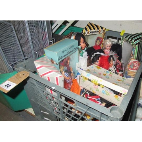 44 - BOX OF COSTUME DOLLS