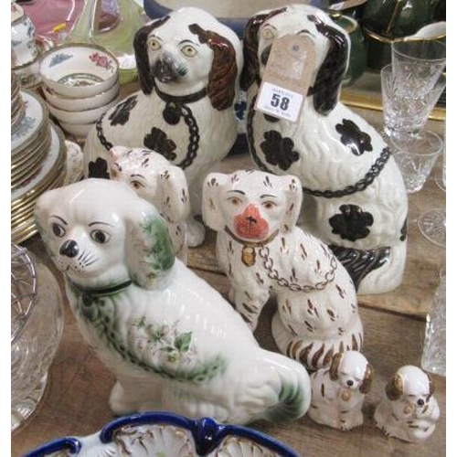 58 - COLLECTION OF STAFFORDSHIRE DOGS