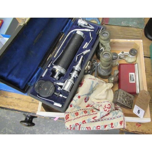 6 - TRAY WITH OPERA GLASSES ETC