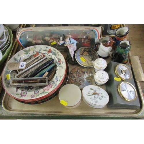 131 - TRAY OF CERAMICS ETC