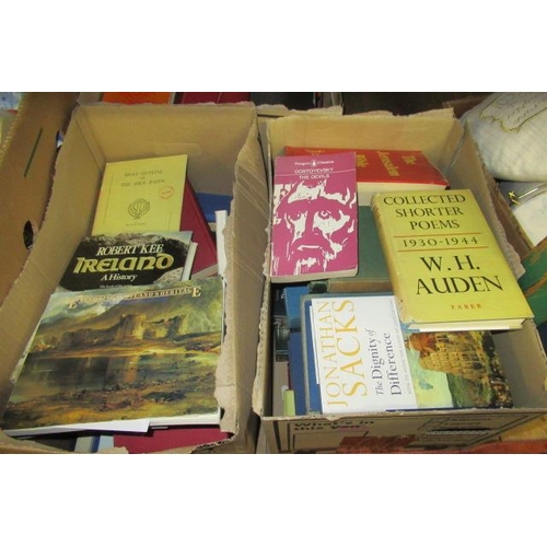 156 - THREE BOXES OF BOOKS INCLUDING SCOTTISH HISTORY AND THEOLOGY