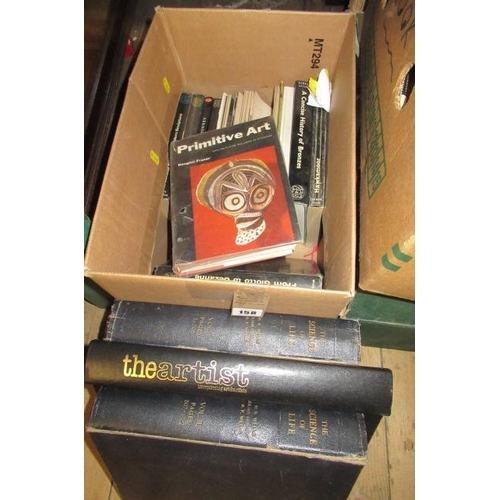 158 - BOX OF SCIENCE AND ART BOOKS