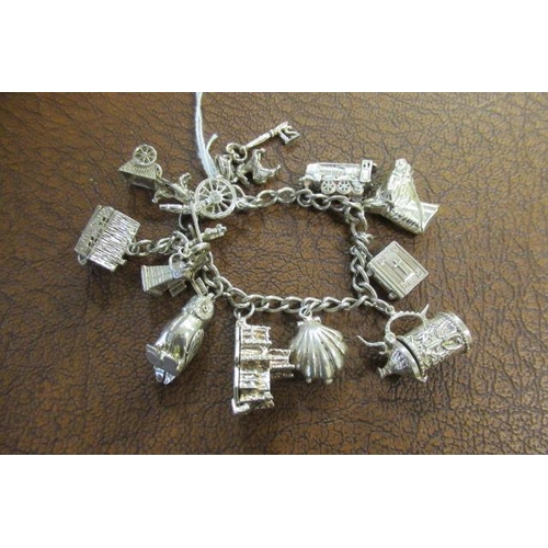 176 - SILVER CHARM BRACELET