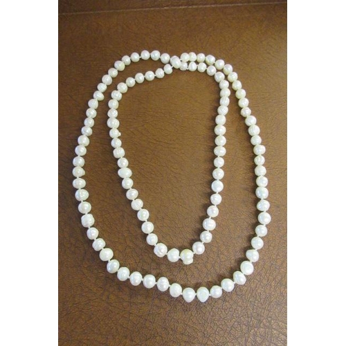 195 - LONG FRESH WATER PEARL NECKLACE