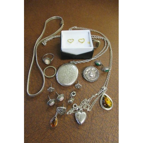 215 - SILVER AND OTHER JEWELLERY