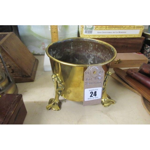 24 - ARTS AND CRAFTS BRASS JARDINIERE