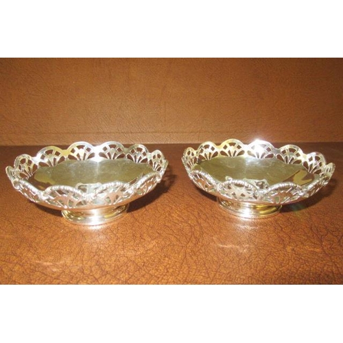 262 - PAIR OF CASED SILVER BON BON DISHES