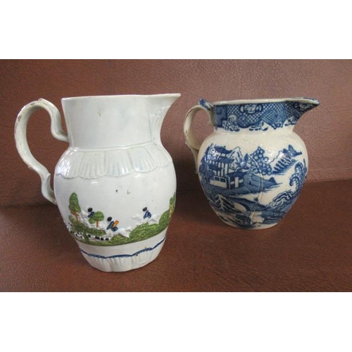 317 - PRATTWARE JUG AND ANOTHER