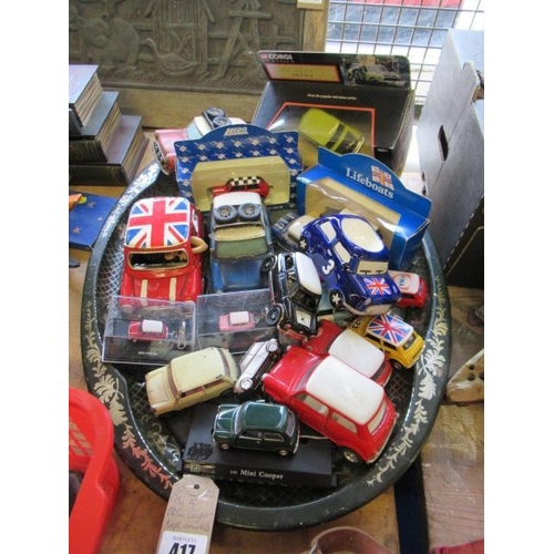 417 - QUANTITY OF MINI COOPER TOY CARS