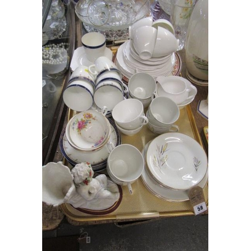 58 - TRAY OF ASSORTED TEAWARE ETC