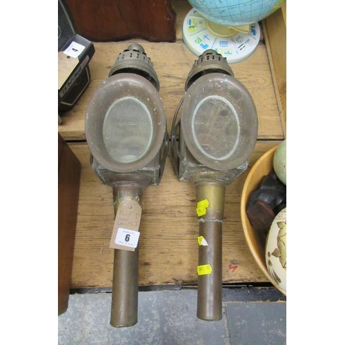 6 - PAIR OF COACH LAMPS