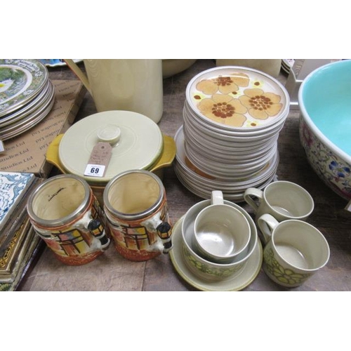 69 - QUANTITY OF DENBY WARE ETC