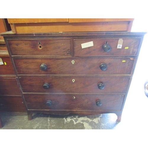 881 - MAHOGANY CHEST OF DRAWERS