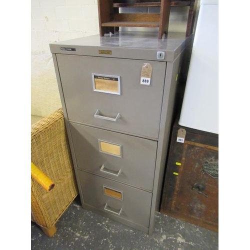 889 - METAL FILING CABINET