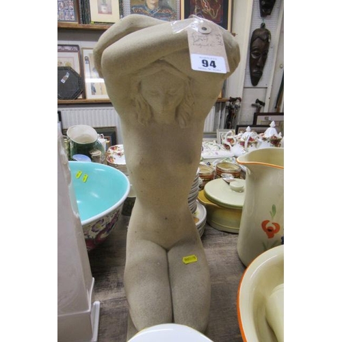 94 - STONEWARE FEMALE SCUPLTURE