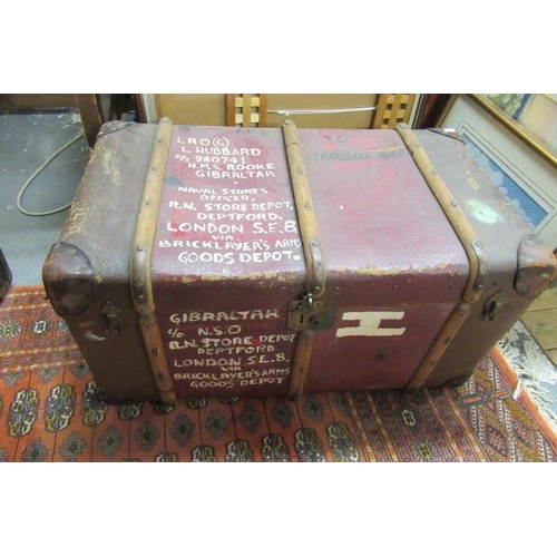 1165 - LARGE NAVAL STEAM SHIP TRUNK