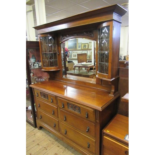 1167 - ART NOUVEAU MIRRORED SIDEBOARD