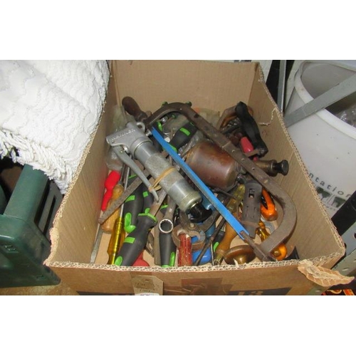 596 - BOX OF TOOLS