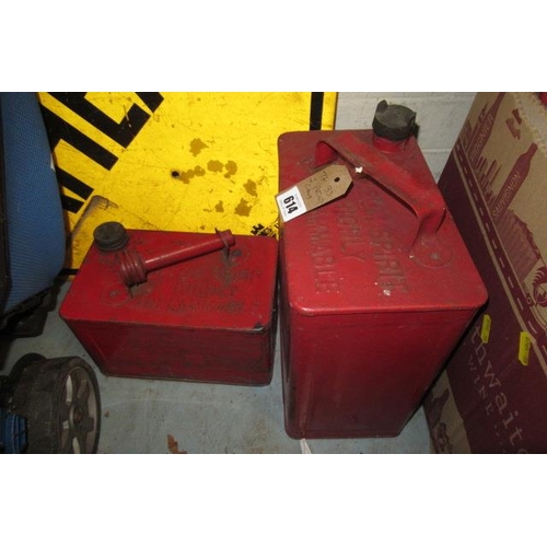 614 - TWO PETROL CANS