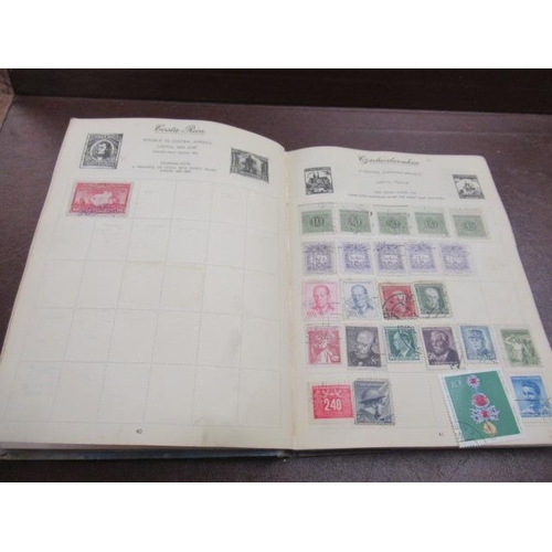 646 - OLD STAMP ALBUM AND CONTENTS