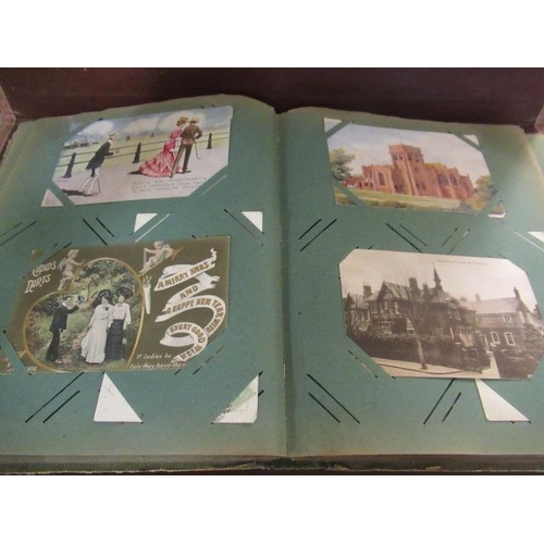 750 - ANTIQUE POSTCARD ALBUM