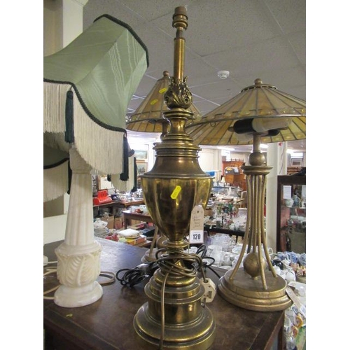 120 - LARGE BRASS TABLE LAMP