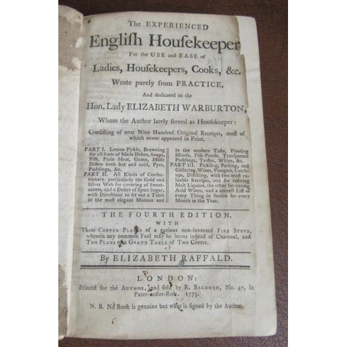 293 - THE ENGLISH HOUSEKEEPER BOOK C 1775