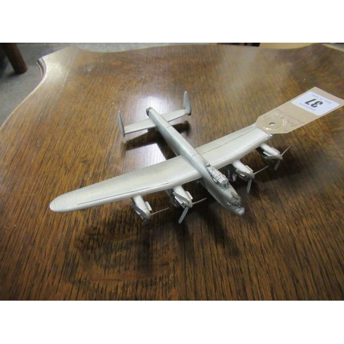 37 - PEWTER DAMBUSTERS AEROPLANE MODEL