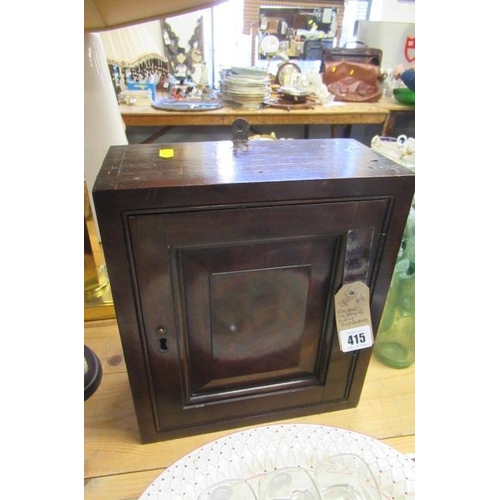 415 - SMALL MAHOGANY WALL CUPBOARD