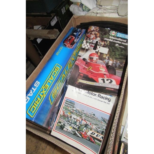 420 - BOX OF SCALEXTRIC ETC