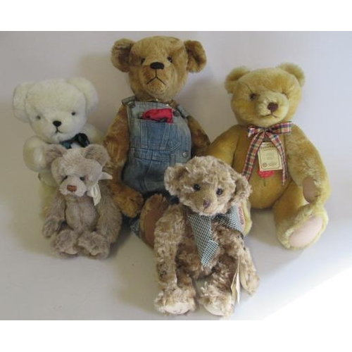 156 - Five Collector's teddy bears, comprising a 24