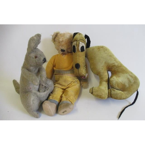 163 - Five vintage soft toys, comprising a 20