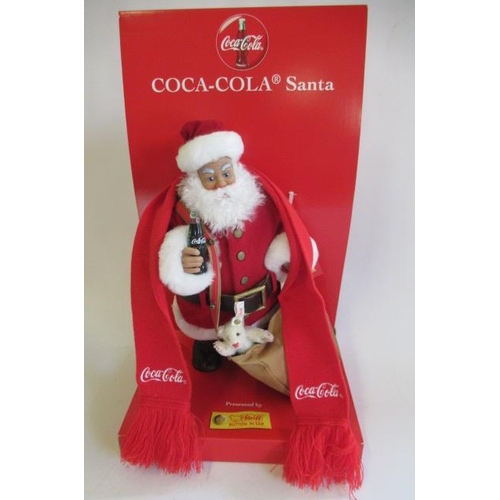 172 - Three Steiff Coca-Cola edition bears, comprising a boxed Polar Bear Cub, a boxed Santa and a Polar B... 