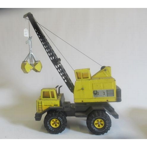 270 - Tonka Toys Turbo Diesel truck with crane, some rusting needs cleaning, F-P