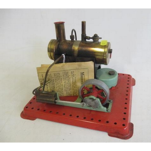 295 - Mamod SE2 steam engine with whistle and spirit burner, F