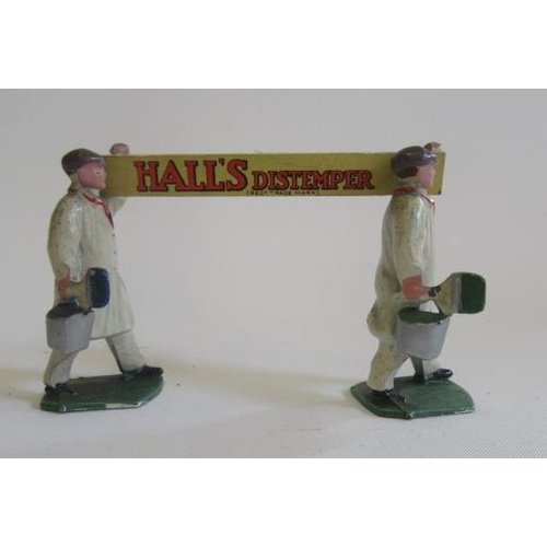 315 - Dinky Hall's Distemper advertising figures with original board, G-E