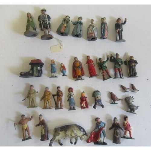 345 - Character figures by various makers including Sir Winston Churchill, Henry VIII, Annie Oakley, Robin... 