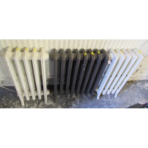 1136 - THREE CAST IRON RADIATORS