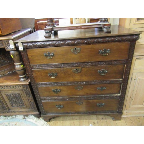 1149 - OAK CHEST OF DRAWERS