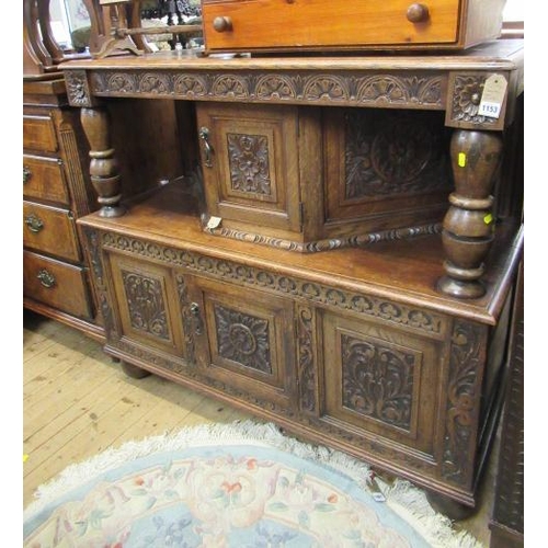 1153 - CARVED OAK DRESSER