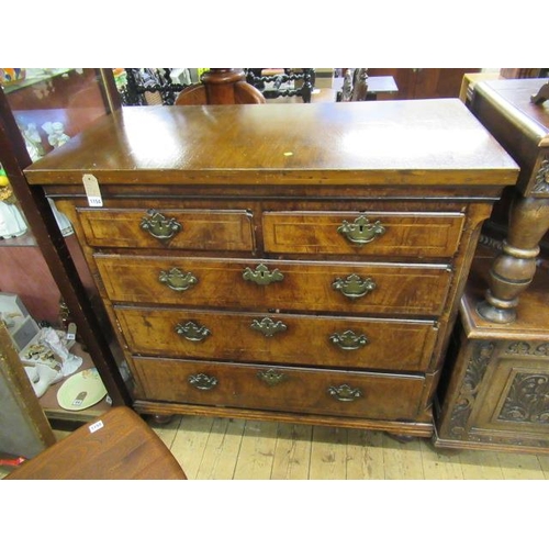 1154 - WALNUT INLAID CHEST OF DRAWERS