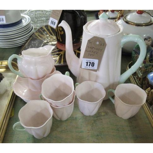 170 - SHELLEY PINK DAINTYWARE COFFEE SET