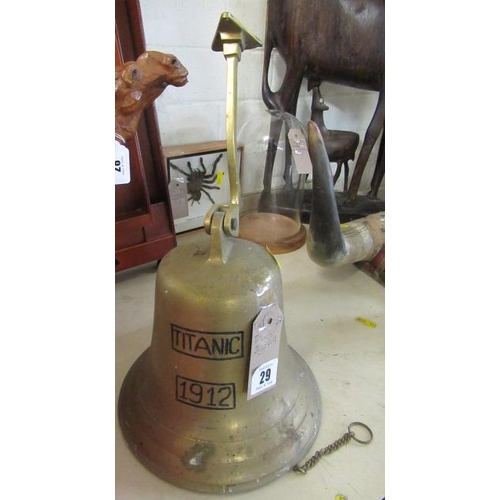 29 - REPRODUCTION TITANIC BRASS BELL