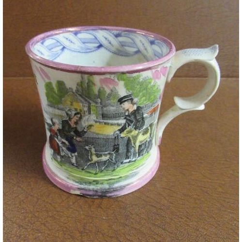 406 - NAMED AND DATED STAFFORDSHIRE MUG