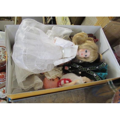 46 - SMALL BOX OF DOLLS