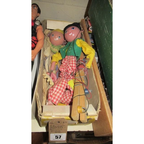 57 - CLOWN AND DUTCH BOY PELHAM PUPPETS