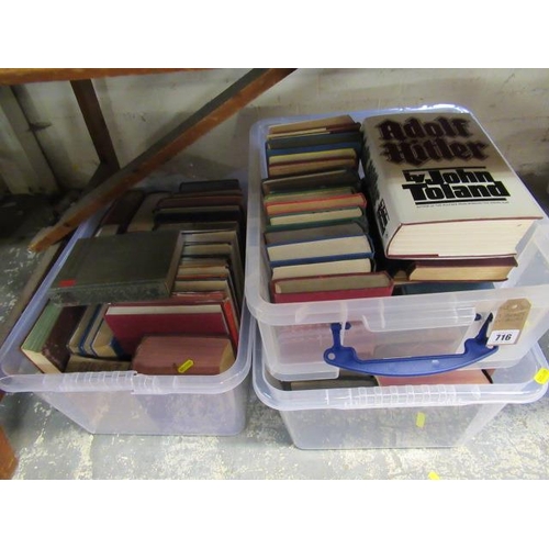 716 - THREE BOXES OF BOOKS