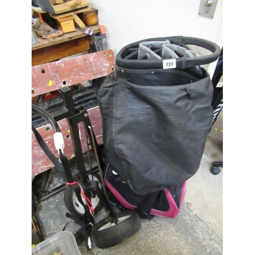 727 - GOLF BAG AND TROLLEY