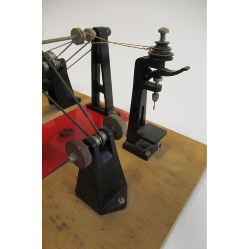 902 - ESL(Electric Signal and Light) model workshop equipment. Comprising Line Shaft, Lathe, Saw, Drill an... 