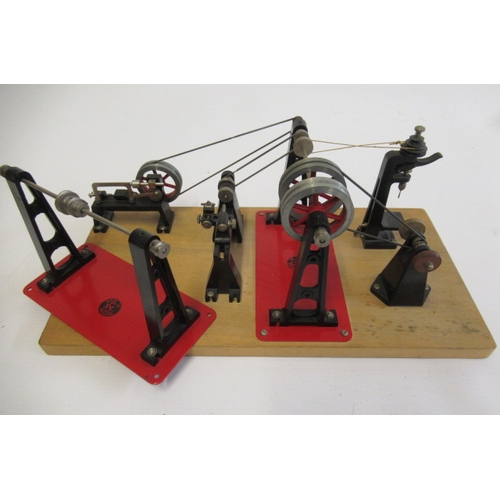 902 - ESL(Electric Signal and Light) model workshop equipment. Comprising Line Shaft, Lathe, Saw, Drill an... 